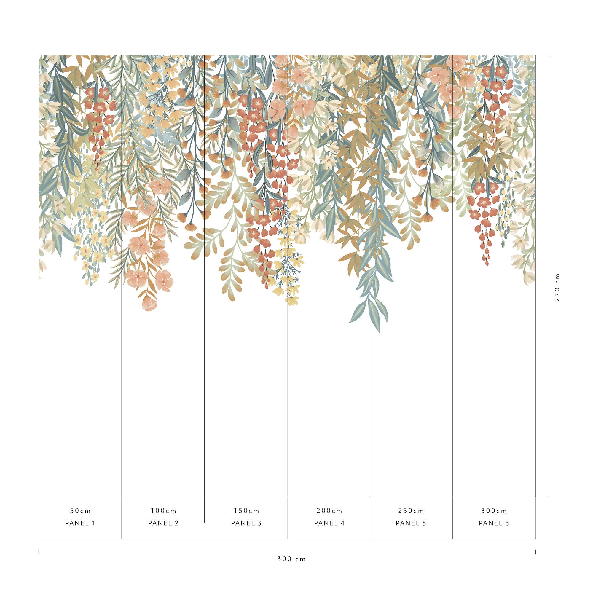 Designs Direct Falling Folliage Beige Wall Mural